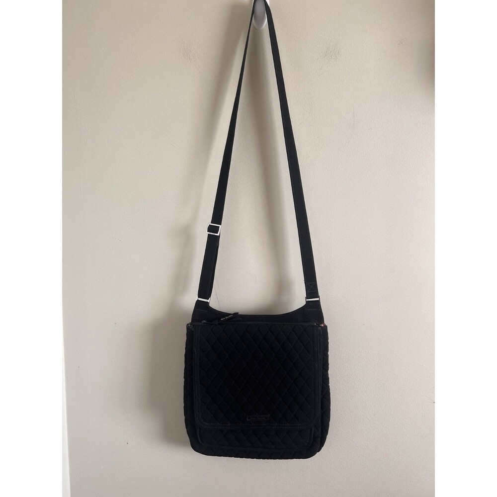 Vera Bradley Microfiber Bucket Crossbody purse black
